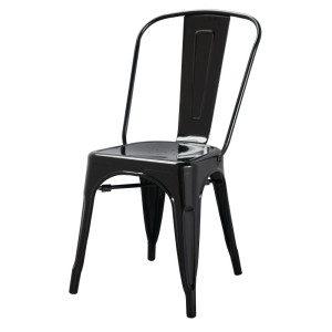 Bistrostapeldatavad terasest toolid - must - 4 tk - Bolero