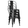 Bistrostapeldatavad terasest toolid - must - 4 tk - Bolero