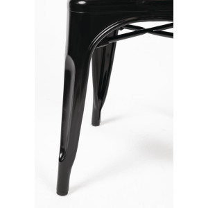 Bistrostapeldatavad terasest toolid - must - 4 tk - Bolero