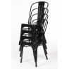 Bistrostapeldatavad terasest toolid - must - 4 tk - Bolero
