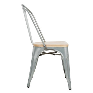 Toolid terasraamiga ja puidust istmega - 4 tk komplektis - Bolero
