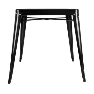 Ruudukujuline mustast terasest bistroolaud - L 668 x S 668 mm - Bolero