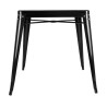 Ruudukujuline mustast terasest bistroolaud - L 668 x S 668 mm - Bolero