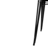 Ruudukujuline mustast terasest bistroolaud - L 668 x S 668 mm - Bolero