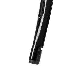 Ruudukujuline mustast terasest bistroolaud - L 668 x S 668 mm - Bolero