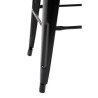 Kõrged baaritoolid seljatoega ja puidust istmega - mustad - 4 tk - Bolero
