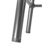 Madalad taburetid puidust istmega - metallikhall - 4 tk - Bolero
