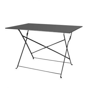 Musta kokkupandav terrassilaud - 1100 x 700 mm - Bolero