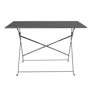 Musta kokkupandav terrassilaud - 1100 x 700 mm - Bolero