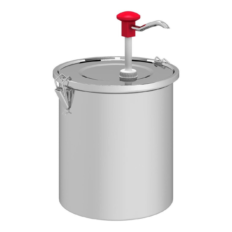 Distributeur de Sauce à Poussoir en Inox - 5 L - Gastro M Distributeur de Sauce à Poussoir en Inox - 5 L - Gastro M