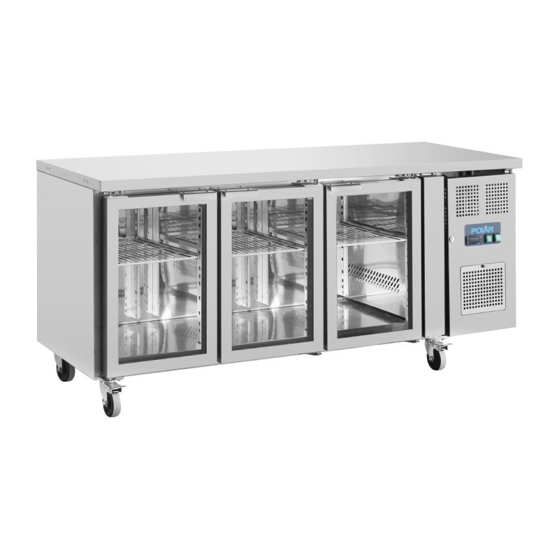 Refrigerated Display Counter with 3 Glass Doors - 358 L - Polar Refrigerated Display Counter with 3 Glass Doors - 358 L - Polar