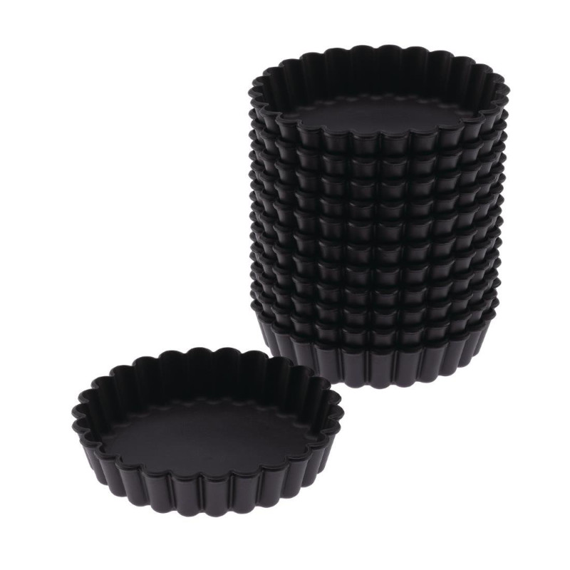 Moules à Tartelette Ronds Cannelés - Ø 100mm Matfer Bourgeat: Préparez de délicieuses tartelettes impeccables Moules à Tartelette Ronds Cannelés - Ø 100mm Matfer Bourgeat: Préparez de délicieuses tartelettes impeccables