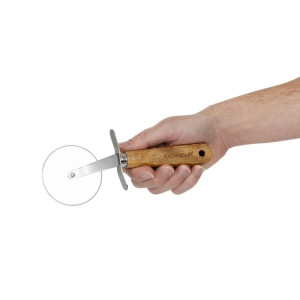 Pitsarull roostevabast terasest - puidust käepide 65 mm, kvaliteetne Kitchen Craft