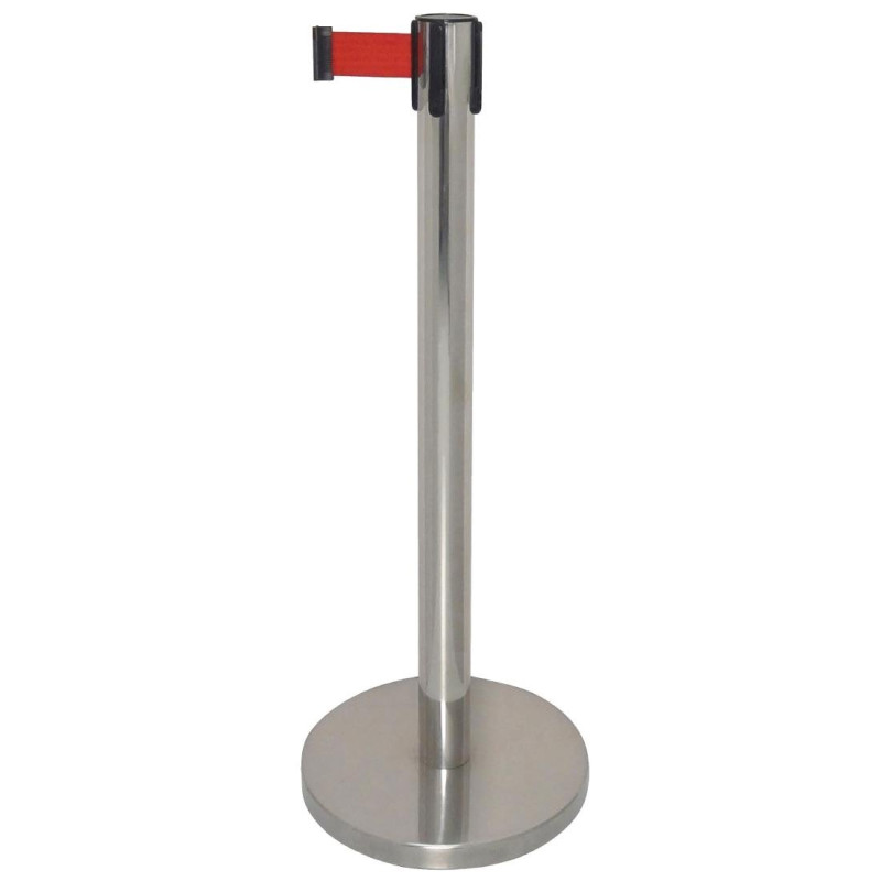 Retractable Red Belt Barrier 3m Bolero, Durable Stainless Steel - Safety and Flexibility. Retractable Red Belt Barrier 3m Bolero, Durable Stainless Steel - Safety and Flexibility.