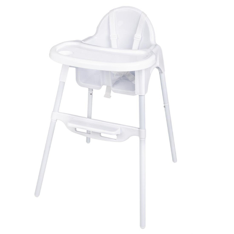 High Chair Baby White Glossy Bolero - Safety and Comfort High Chair Baby White Glossy Bolero - Safety and Comfort