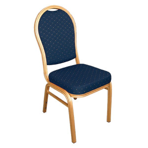 Sinised ja kuldsete detailidega banketitoolid komplektis 4 tk Bolero U526 - elegantne ja mugav disain