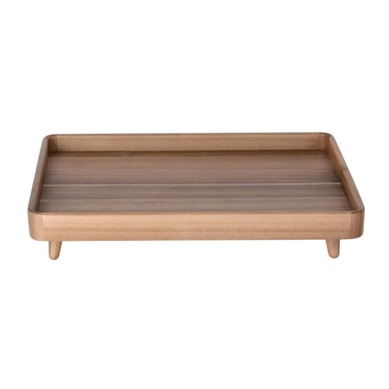 Plateau sur Pieds Acacia GN 1/1 Olympia - Esthétique et Durable Plateau sur Pieds Acacia GN 1/1 Olympia - Esthétique et Durable