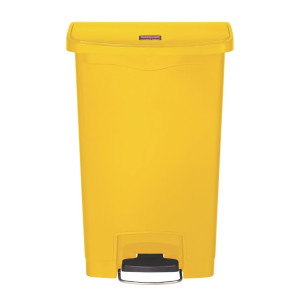 Prügikast pedaaliga Slim Jim Rubbermaid - Kollane 50L