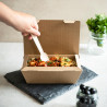 Toitude mikrosoonelised komposteeritavad karbid 130 x 195 mm - 300 Vegware'i komplekt