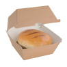 Väikesed komposteeritavad hamburgerikarbid 112mm - komplekt 150 Kraft Fiesta