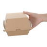 Väikesed komposteeritavad hamburgerikarbid 112mm - komplekt 150 Kraft Fiesta