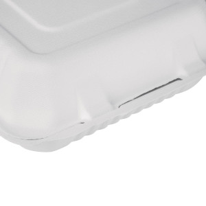 Hinged compostable Bagasse boxes 236mm - 200 tk komplekt