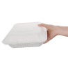 Hinged compostable Bagasse boxes 236mm - 200 tk komplekt