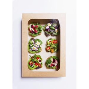 Komposteeritavad Vegware karbid aknaga - 25 tk komplekt
