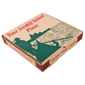 Prinditavad komposteeritavad pizzakarbid 237 mm - Pakend 100 ühikut
