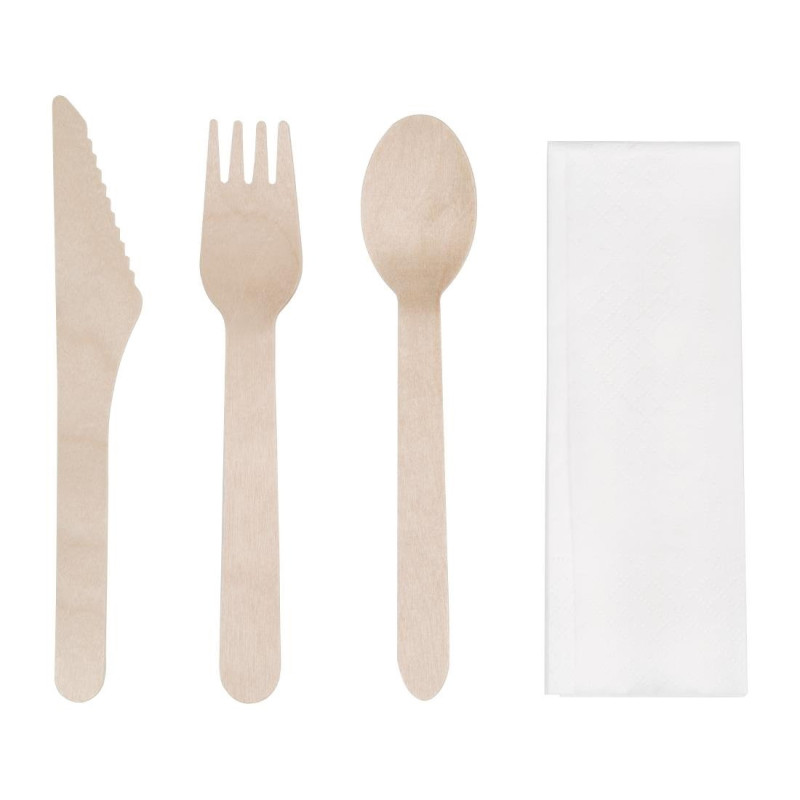 Sachets Repas Couverts Bois Compostable - Lot 250 eco-friendly Sachets Repas Couverts Bois Compostable - Lot 250 eco-friendly