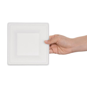 Ümmargused kompostitavad bagassitaldrikud 159mm - 50 tk komplektis