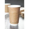 Puidust topeltseinaga komposteeritavad kuumade jookide tassid 455 ml - 500 tükki Vegware'ilt