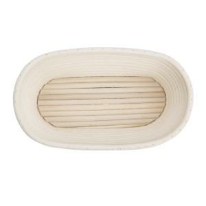 Ovaalne punutud käärituskorv 250x150x80 mm Vogue: täiuslik pagaritoodete ja ühtlane kääritamine