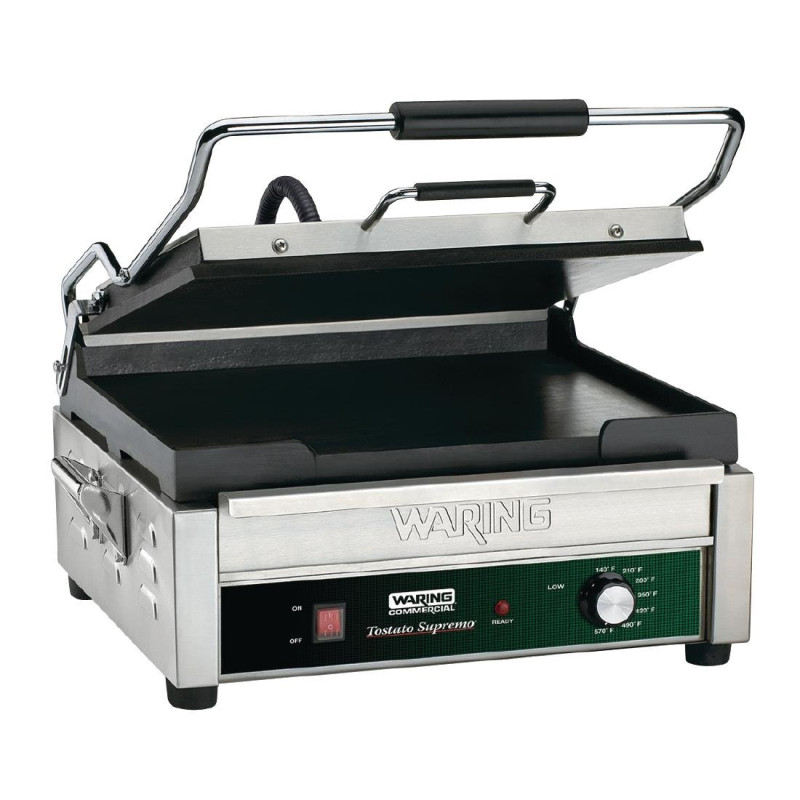 Professionaalne Panini-grill - Roostevabast terasest siledad plaadid Professionaalne Panini-grill - Roostevabast terasest siledad plaadid
