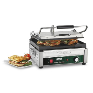 Professionaalne Panini-grill - Roostevabast terasest siledad plaadid
