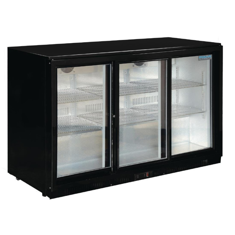 Arrière-Bar Réfrigéré 3 Portes Vitrées Coulissantes 330 L - Polar - Performance et Fiabilité Arrière-Bar Réfrigéré 3 Portes Vitrées Coulissantes 330 L - Polar - Performance et Fiabilité