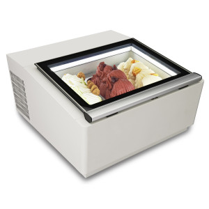 Jäätisevitrin lauale - valge - staatiline - 3 x 5 L - CombiSteel