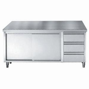 Roostevabast terasest madal mööbel GN 1/1 - 2 ust ja 3 sahtlit - L 1800 x S 700 mm | CombiSteel kvaliteet