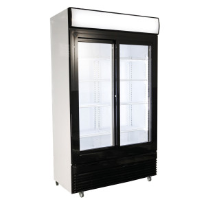 Positiivne klaasuksega külmkapp 2 ust - 780 L CombiSteel