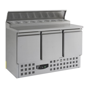 Saladette külmik 3 ust - 8 GN 1/6 anumat - 392 L CombiSteel