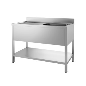 1 valamu ja nõudekuivatus vasakul roostevaba teras 304 - L 2000 x P 700 mm - CombiSteel