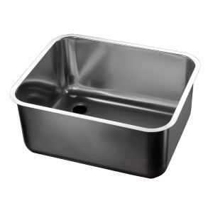 Professionaalne ristkülikukujuline kraanikauss - roostevaba teras AISI 304 - CombiSteel