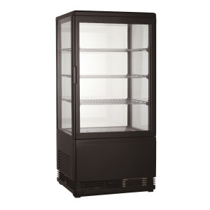 Must külmik - 78L - CombiSteel, 4 klaasist külge