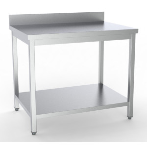 Roostevabast terasest laud seljatoe ja riiuliga - L 1600 x S 700 mm