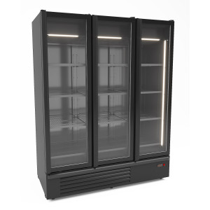 Positiivne must külmik - 2 klaasustega - 1555 L - CombiSteel