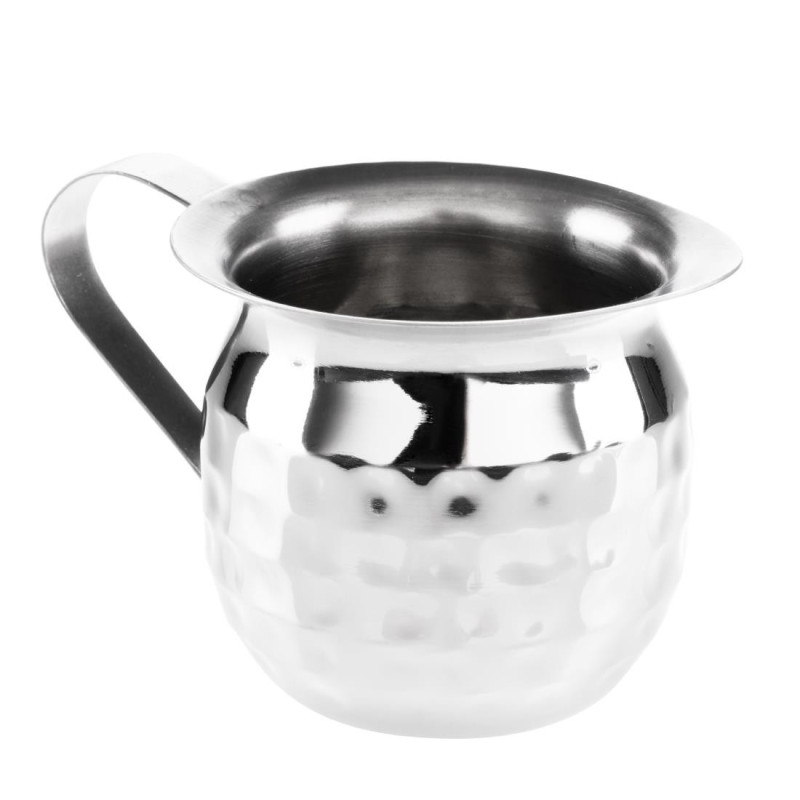 Mini Hammered Stainless Steel Milk Jug - 120 ml - Set of 6 - Olympia Mini Hammered Stainless Steel Milk Jug - 120 ml - Set of 6 - Olympia