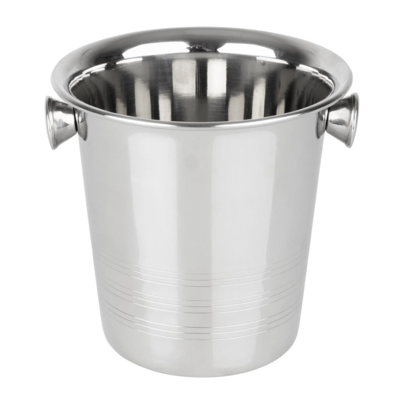 Seau à Glace en Acier Inoxydable avec Poignées et Rainures - 1050 ml - Olympia Seau à Glace en Acier Inoxydable avec Poignées et Rainures - 1050 ml - Olympia