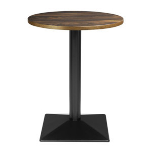 Tume puidu efektiga ümmargune laud - ⌀ 60 cm - Bolero