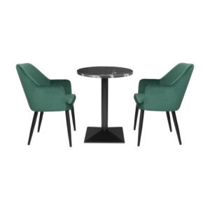 Ümmargune laud Must kivi efekt - ⌀ 60 cm - Bolero