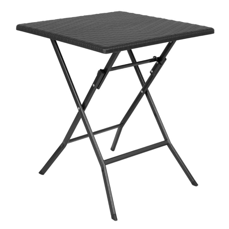Black Square Folding Table - 62 x 62 cm - Bolero Black Square Folding Table - 62 x 62 cm - Bolero